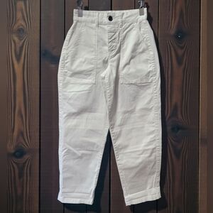 Sanctuary Cruiser Chino Pant White 26x28 Barrel Leg Mid Rise Button Fly Relaxed